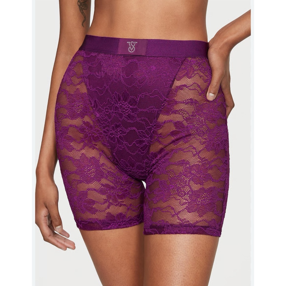 VS Monogram Shine Patch Lace Boxer Brief